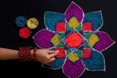 person-making-a-rangoli